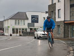 cycling through keswick in the rain